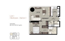 1 Bed 707 Sq. Ft. Apartment in Emirates Azha Millennium Residences