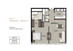1 Bed 728 Sq. Ft. Apartment in Emirates Azha Millennium Residences