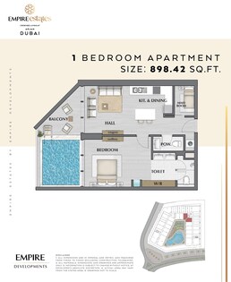 1 Bed 898 Sq. Ft. Apartment in Empire Estate Apartments