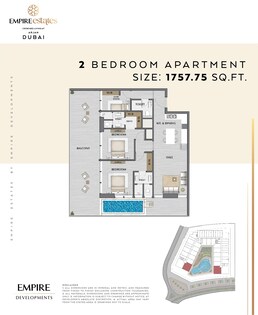 2 Beds 1758 Sq. Ft. Apartment in Empire Estate Apartments