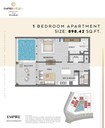 Empire Estates Arjan 1 Bed Layout