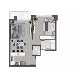 1 Bed 688 Sq. Ft. Apartment in EMS Brand Centro