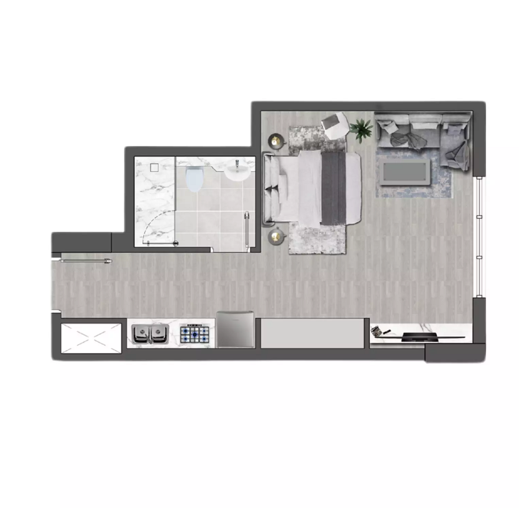 397 Sq. Ft. Studio in EMS Brand Centro