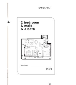 2 Beds 1491 Sq. Ft. Apartment in Enso Amber