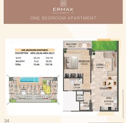 1 Bed 758 Sq. Ft. Apartment in Ermax Lusin Residences