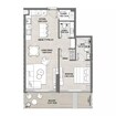 Ever Firoza 1 Bed Layout