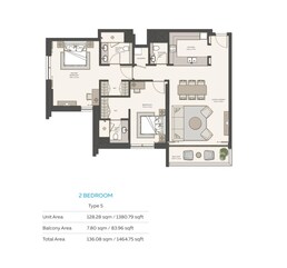 2 Beds 1465 Sq. Ft. Apartment in Expo Sky Residences