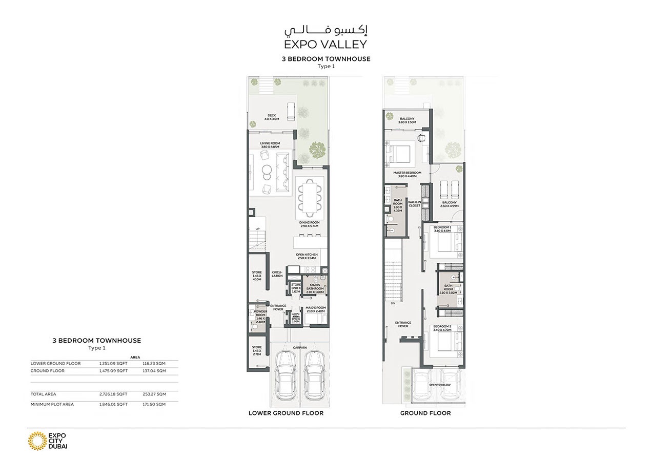 Expo Valley 3 Beds Layout