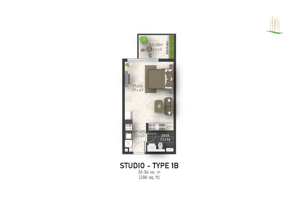 Fakhruddin Maimoon Gardens Studio Layout