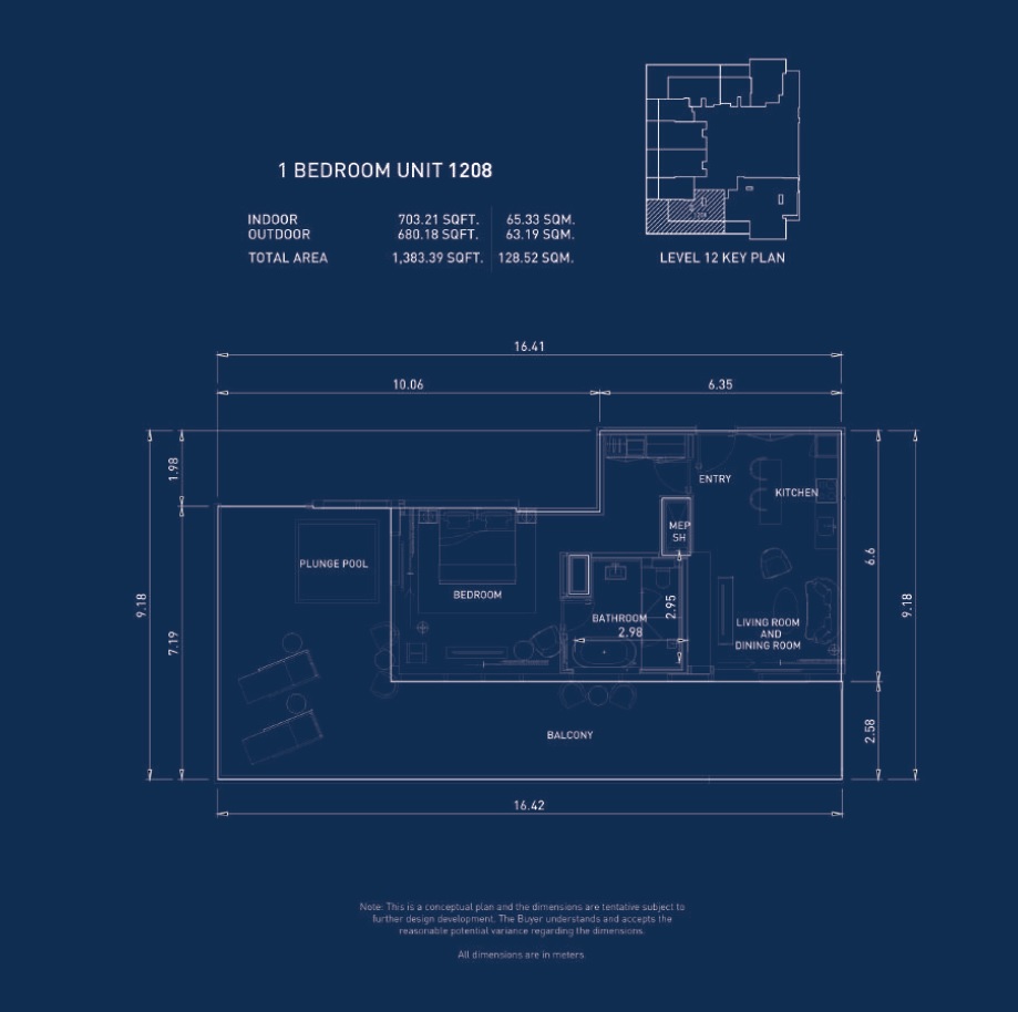 1 Bed 1383 Sq. Ft. Apartment in Five Luxe
