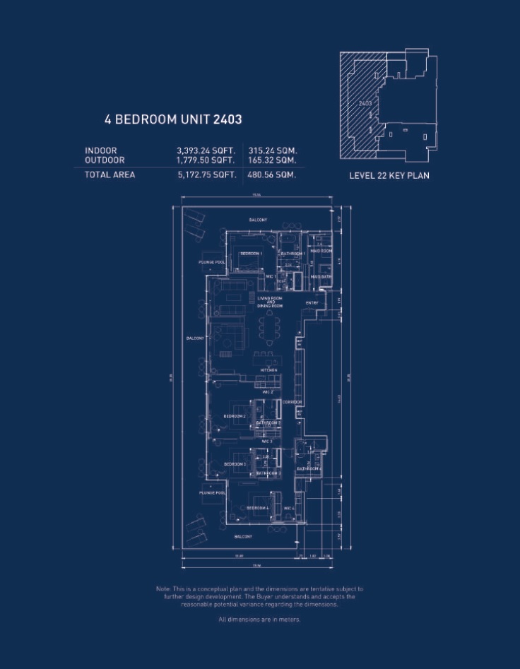 4 Beds 5172 Sq. Ft. Apartment in Five Luxe