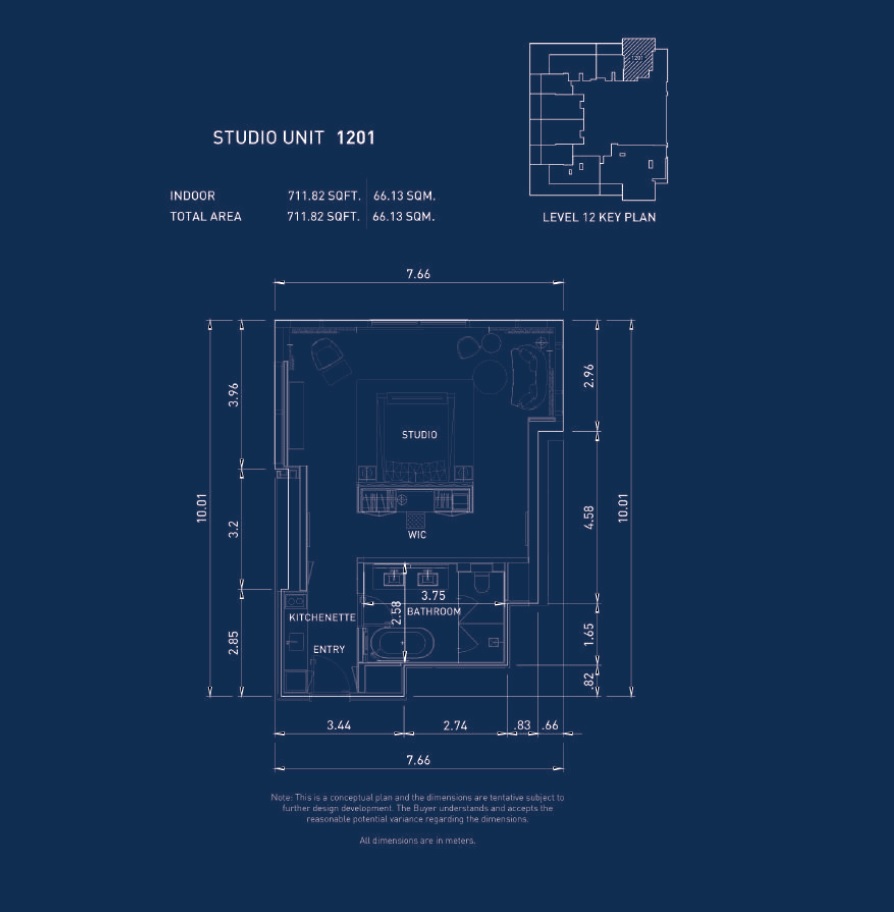712 Sq. Ft. Studio in Five Luxe
