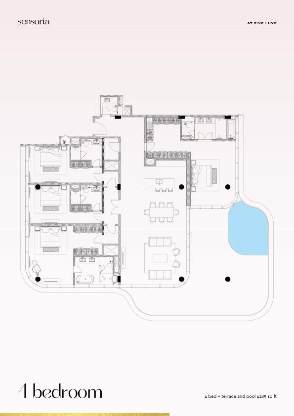 4 Beds 4185 Sq. Ft. Apartment in Five Sensoria