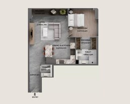 1 Bed 733 Sq. Ft. Apartment in Galaxy Jardin Astral
