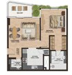 Gemini Splendor Apartments and Townhouses 1 Bed Layout