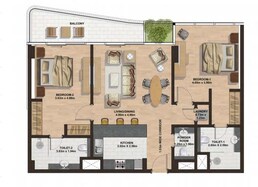 2 Beds 1254 Sq. Ft. Townhouse in Gemini Splendor Apartments and Townhouses