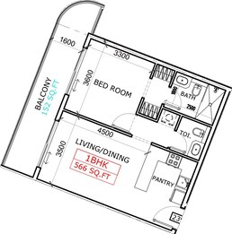 1 Bed 718 Sq. Ft. Apartment in GFS Conventry Casa