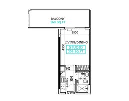 478 Sq. Ft. Studio in GFS Conventry Casa