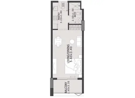 391 Sq. Ft. Studio in GFS Coventry 66