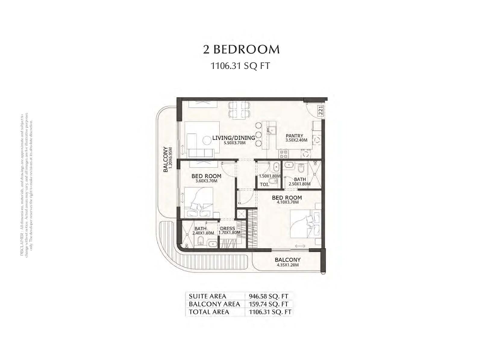 GFS Coventry Gardens 2 Beds Layout