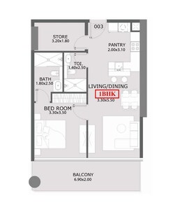 1 Bed 758 Sq. Ft. Apartment in GFS Coventry Gardens Phase 2