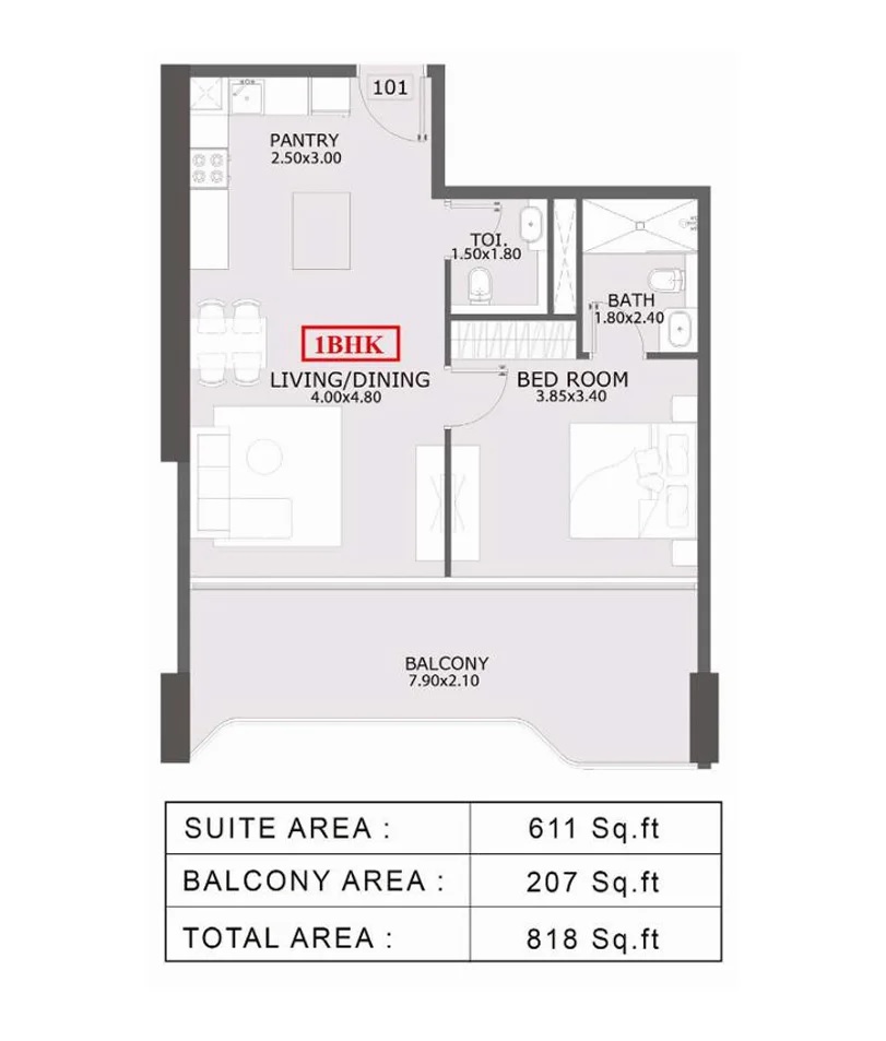 GFS Coventry Gardens Phase 2 1 Bed Layout