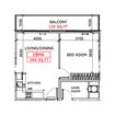 GFS Coventry Place 1 Bed Layout