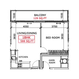 1 Bed 717 Sq. Ft. Apartment in GFS Coventry Place