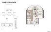 Ginco One Residence 1 Bed Layout