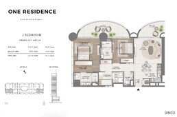 2 Beds 1411 Sq. Ft. Apartment in Ginco One Residence
