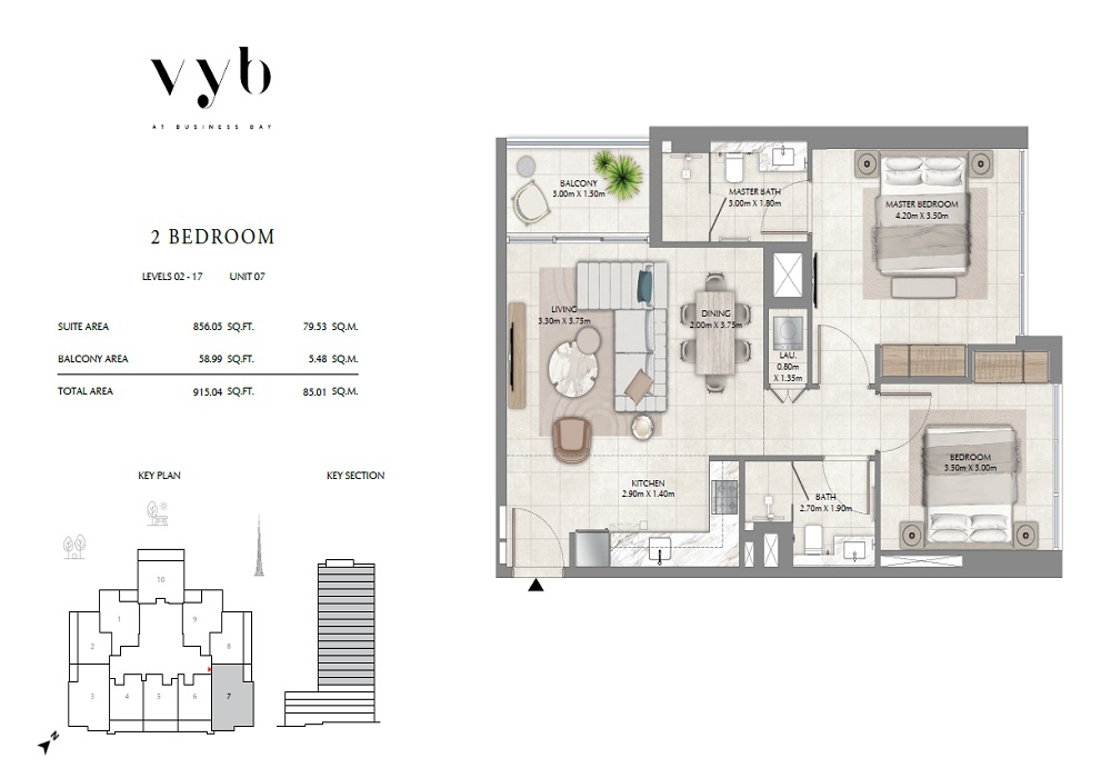 Ginco VYB 2 Beds Layout