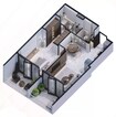 Golden Woods Albab Views 1 Bed Layout