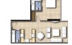 Golf Condominiums and Townhouses 1 Bed Layout