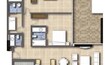 Golf Condominiums and Townhouses 2 Beds Layout