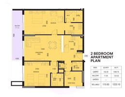 2 Beds 1223 Sq. Ft. Apartment in Green Joya Blanca Residences