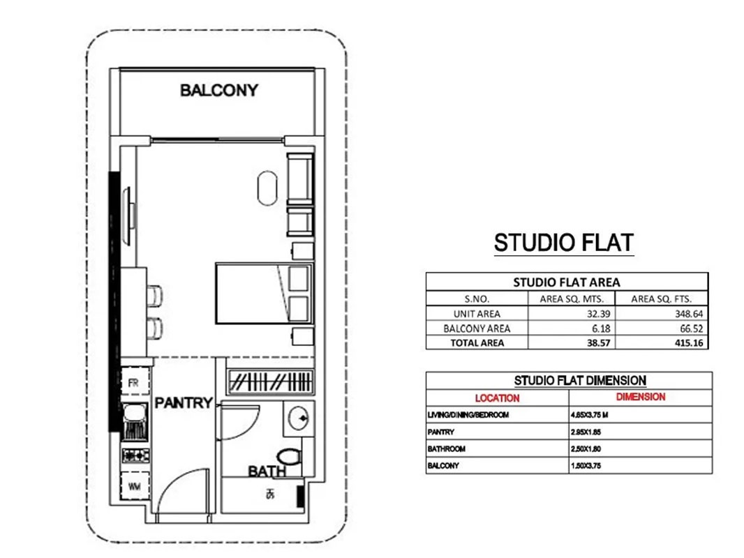 Green Joya Dorado Studio Layout