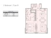 Grenorbit Trillium Heights 1 Bed Layout
