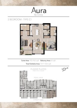 2 Beds 1026 Sq. Ft. Apartment in Grovy Aura