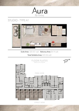 426 Sq. Ft. Studio in Grovy Aura