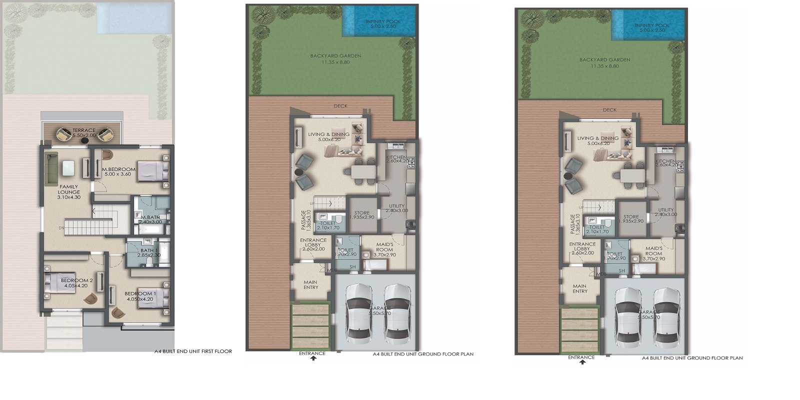 Gulf Land Paradise Hills Villas 4 Beds Layout