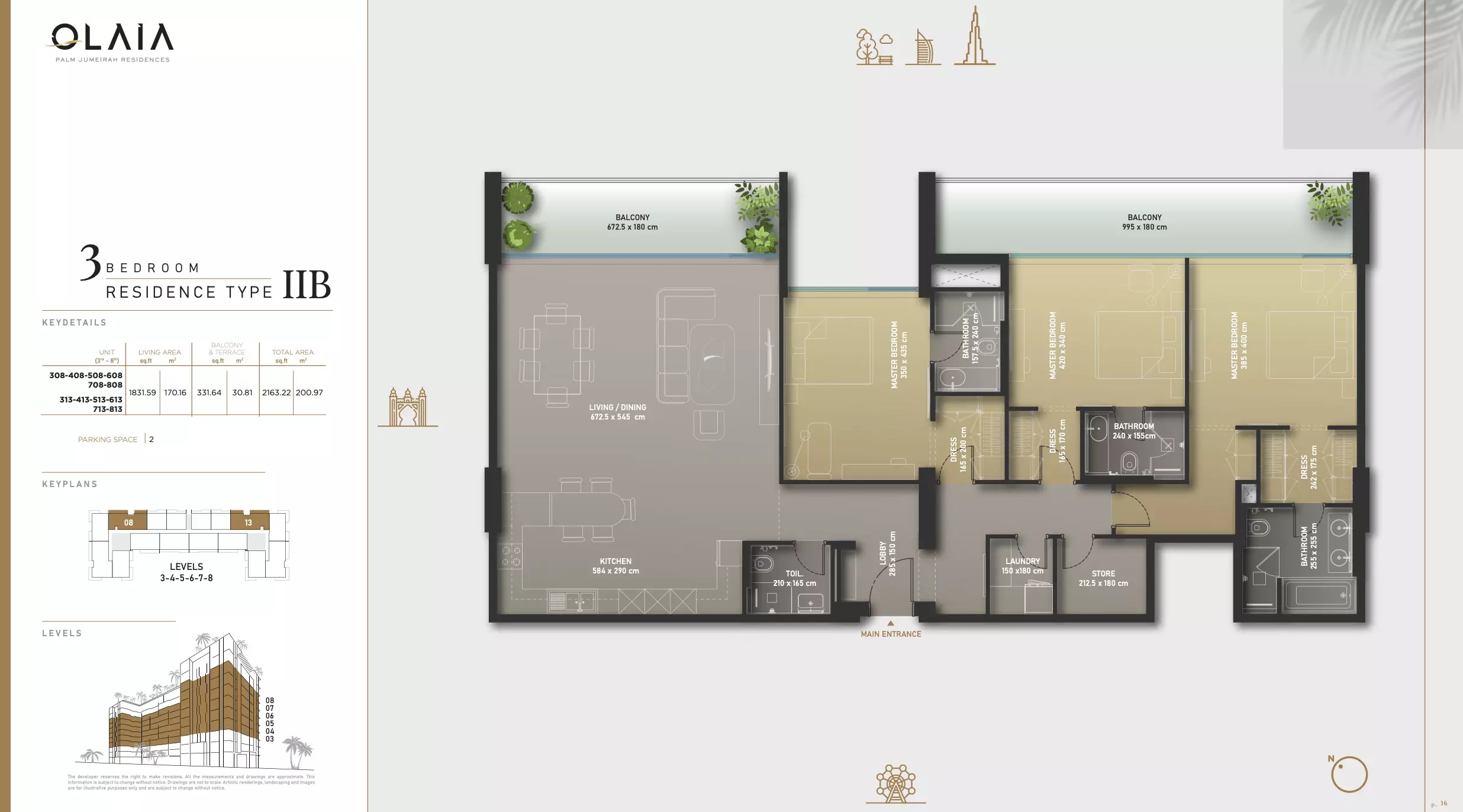 3 Beds 2163 Sq. Ft. Apartment in Gulf Olaia Residences