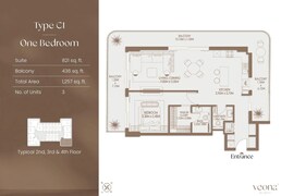 1 Bed 1257 Sq. Ft. Apartment in Gutti Veona Residence