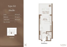 465 Sq. Ft. Studio in Gutti Veona Residence