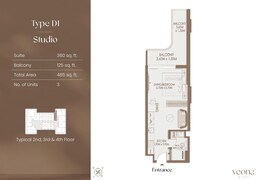 485 Sq. Ft. Studio in Gutti Veona Residence