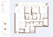 H And H Dubai Harbour Residences 3 Beds Layout