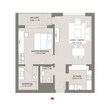 Hartland Aflux Apartments 1 Bed Layout