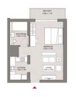 520 Sq. Ft. Studio in Hartland Aflux Apartments