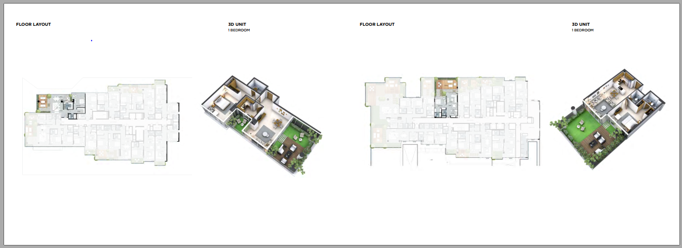 High Gardens at DAMAC Hills 1 Bed Layout