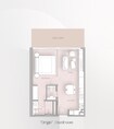 HMB Beverly Grande 1 Bed Layout
