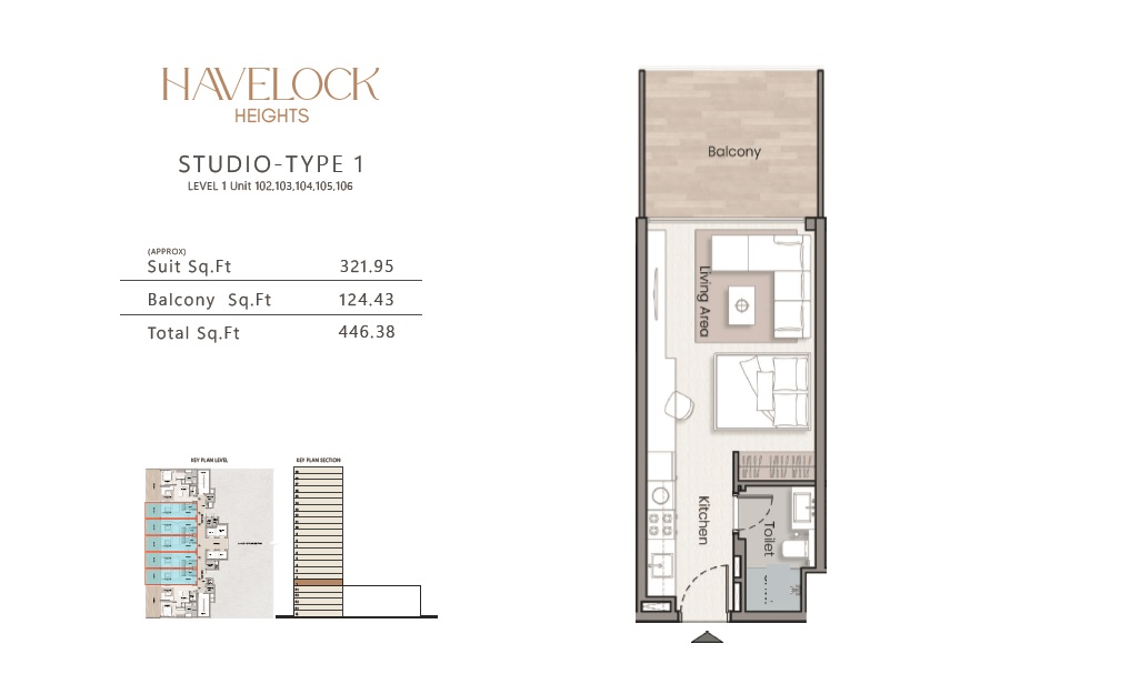 HMB Havelock Heights Studio Layout